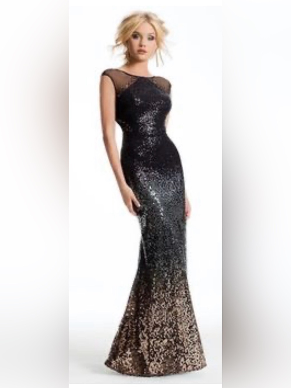 Ignite Evenings Glamorous Black Sequin Maxi Dress